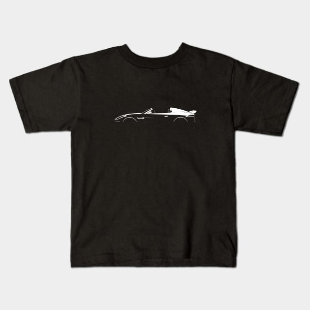 Jaguar F-Type Project 7 Silhouette Kids T-Shirt by Car-Silhouettes